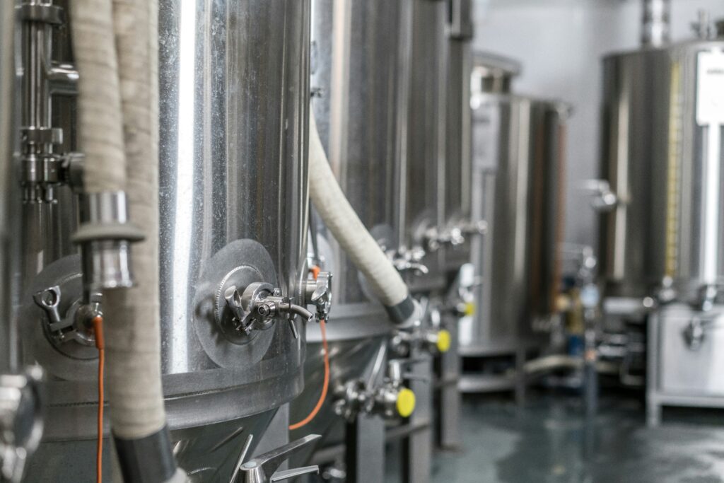 stainless steel brewing tanks